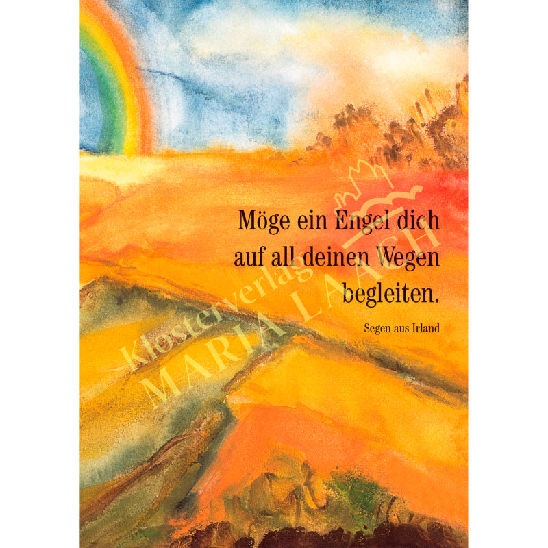 Doppelkarte zum Geburtstag 'Möge ein Engel dich ...'