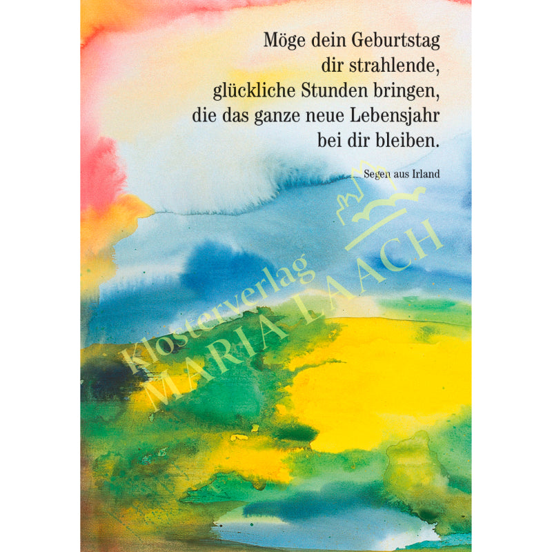 Doppelkarte zum Geburtstag 'Möge dein Geburtstag'