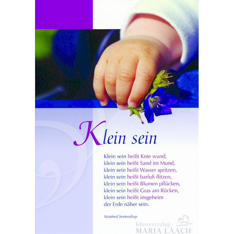 Doppelkarte zur Geburt 'Klein sein heißt Knie wund'