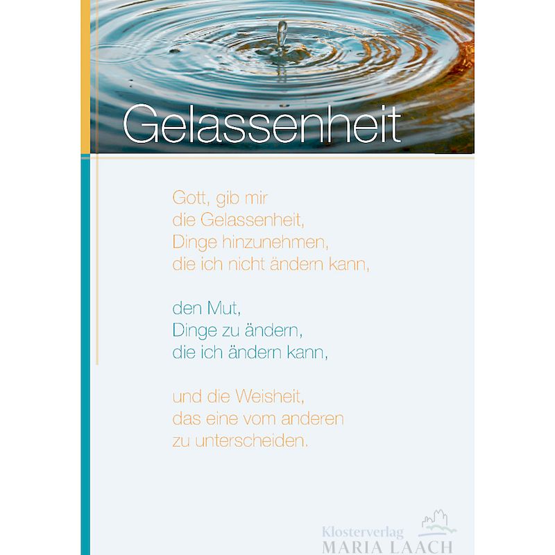 Grußkarte 'Gott, gib mir die Gelassenheit ...'