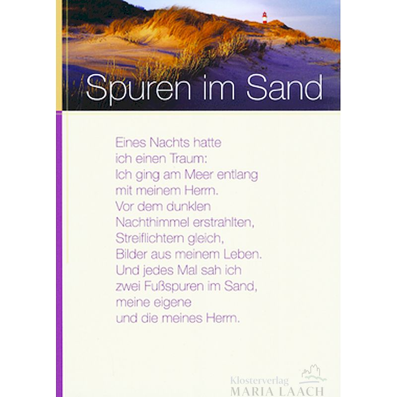 Doppelkarte zum Geburtstag 'Spuren im Sand'