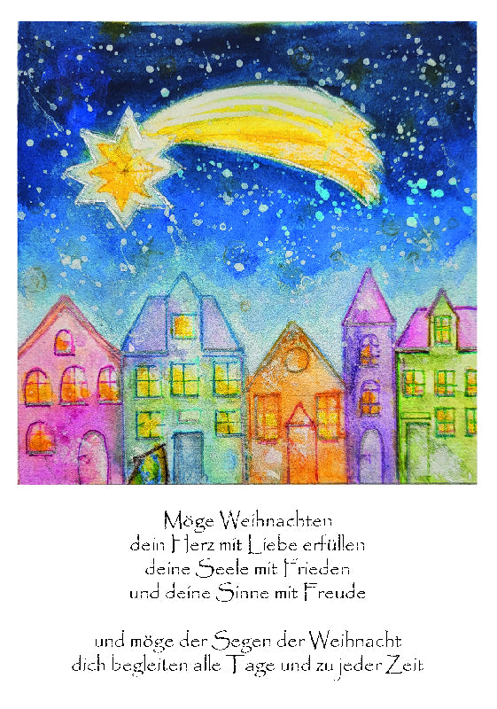 Kometenschweif "Möge Weihnachten dein Herz mit Liebe erfüllen ..."