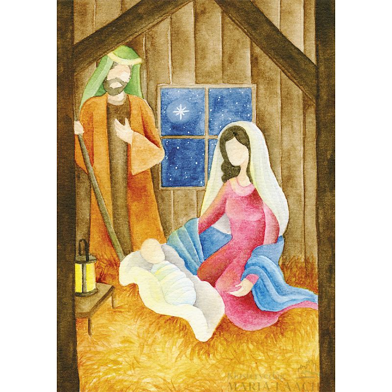 Weihnachtskarte 'Heilige Familie'