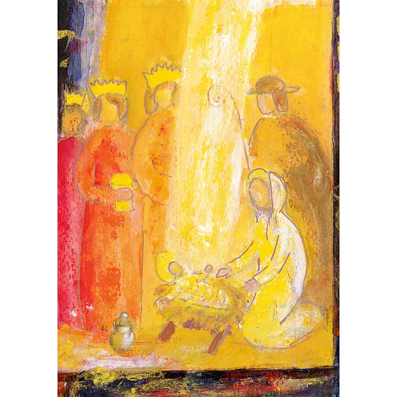 Weihnachtskarte 'Anbetung der Könige'