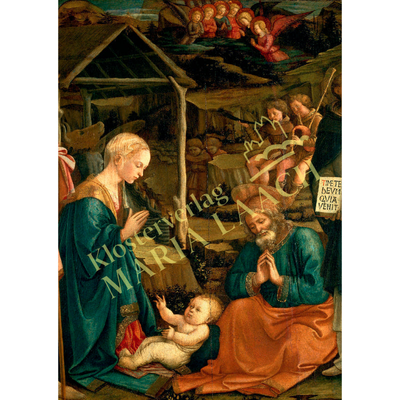 Weihnachtskarte 'Anbetung des Kindes'