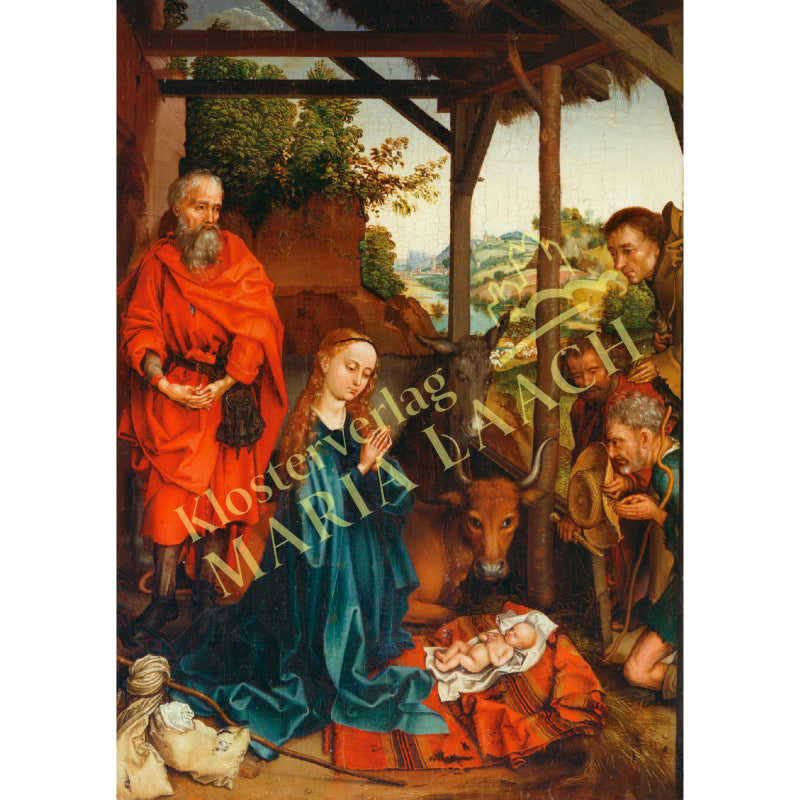 Weihnachtskarte 'Die Geburt Christi'