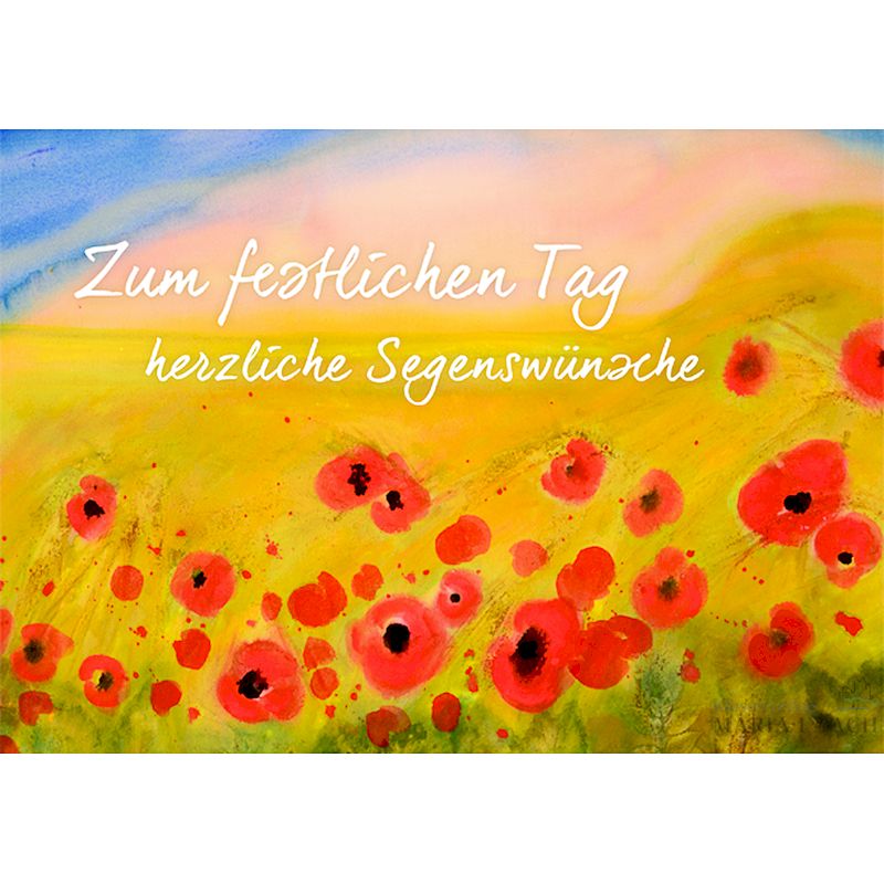 Grußkarte 'Zum festlichen Tag herzliche Segenswünsche'