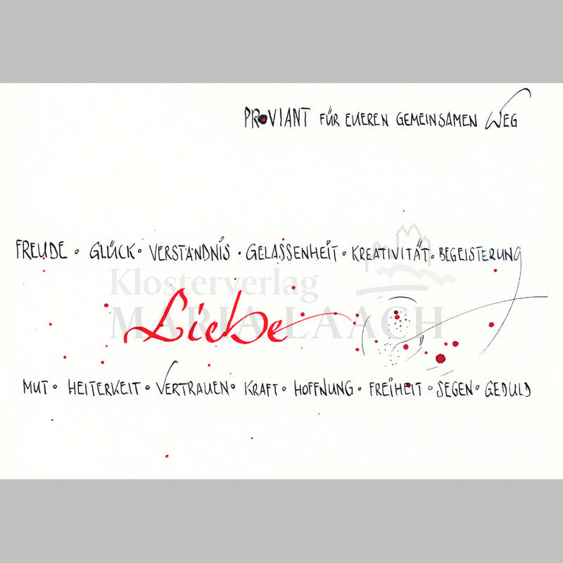 Doppelkarte zur Hochzeit aus Naturpapier "Proviant für euren gemeinsamen Weg"
