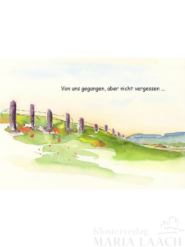 Kondolenzkarte aus Naturpapier "Von uns gegangen…"