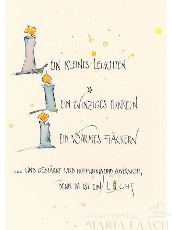 Weihnachtskarte "Ein kleines Leuchten…"