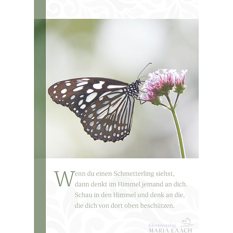 Kondolenzkarte - Wenn du einen Schmetterling siehst, ...