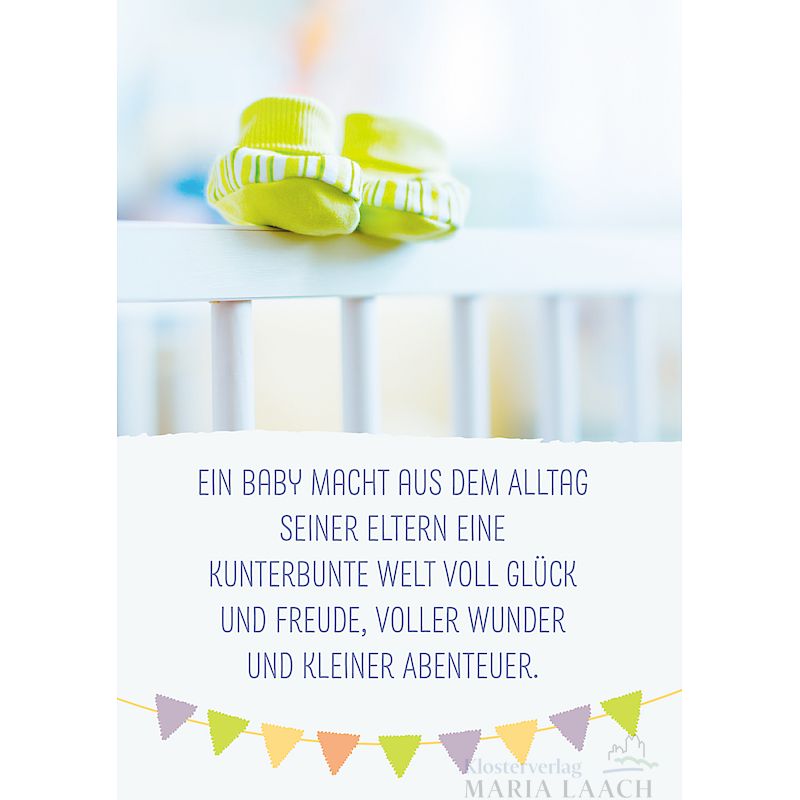 Doppelkarte zur Geburt 'Ein Baby macht aus dem Alltag ...'