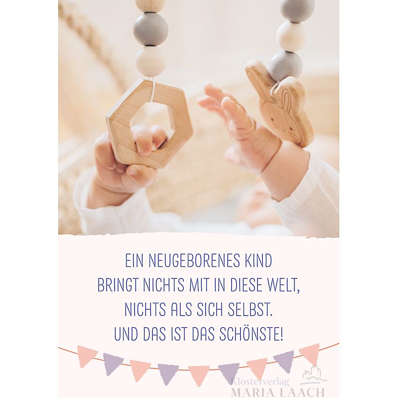 Doppelkarte zur Geburt 'Neu geborenes Kind ...'