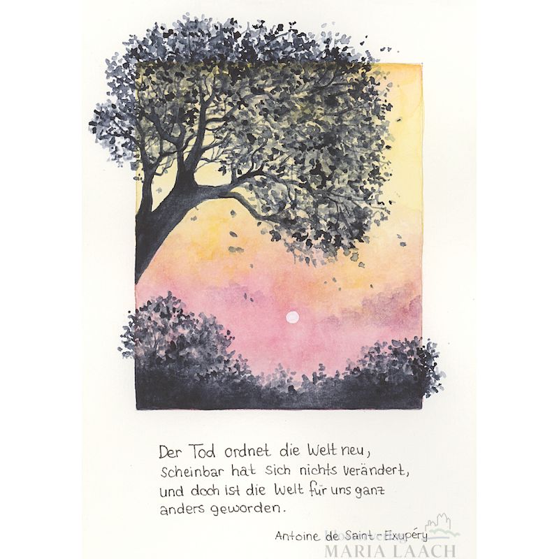 Kondolenzkarte - Der Tod ordnet die Welt neu, ...
