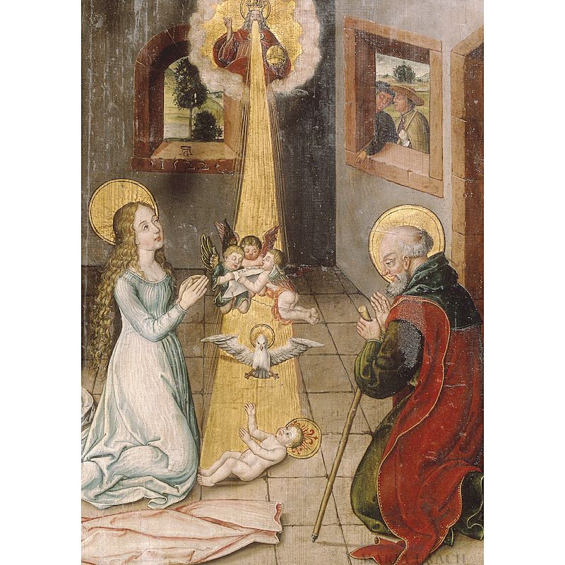 Weihnachtskarte 'Geburt Christi'