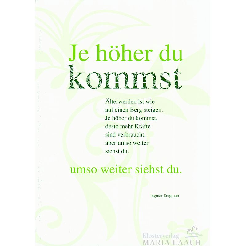 Doppelkarte zum Geburtstag 'Je höher du kommst ...'