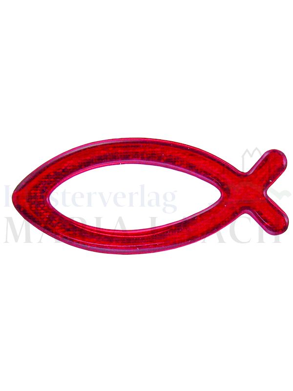Foto: VE 10 Fischsymbol rot, 7,8 x 3,4 cm