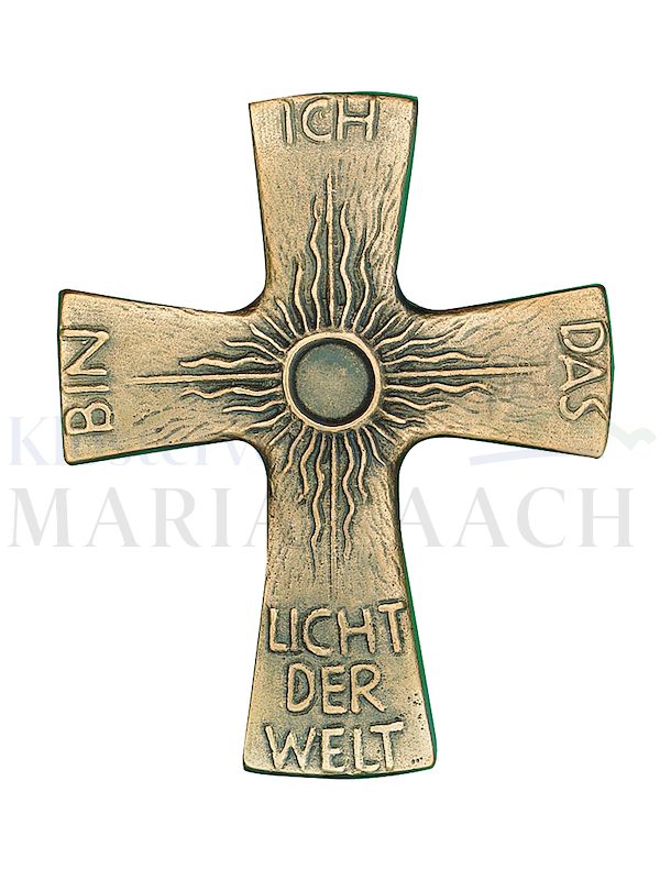 Foto: Kreuz Sonne Ich bin das Licht der Welt, 9,5 x 8 cm