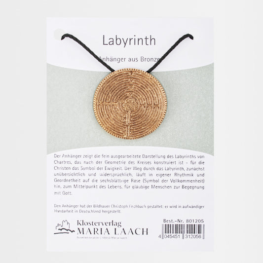 Halsanhänger aus Bronze "Labyrinth"