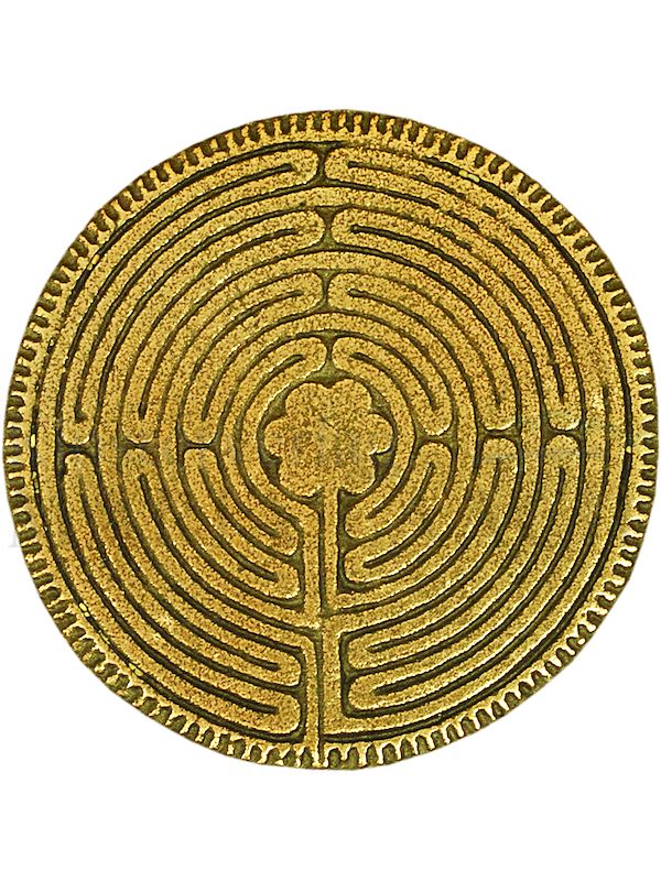 Foto: Plakette Labyrinth, Ø 6,5 cm, mit Expertise