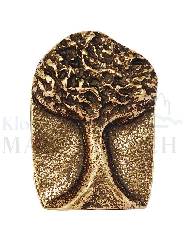 Foto: Stand-Handschmeichler Lebensbaum mit Rückseitentext Sei stark, 4,2 x 2,8 cm