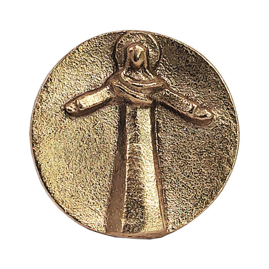 Bronze Plakette "Jesus ist immer an Deiner Seite"