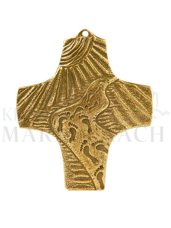 Foto: Kreuz Fußspuren, 8,5 x 8 cm