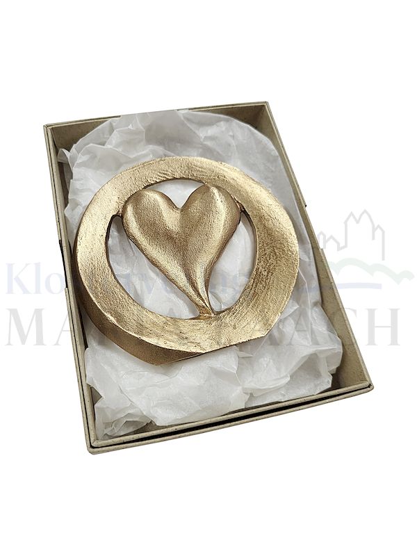 Foto: Stehplakette Herz, 8 cm hoch, in Geschenkschachtel