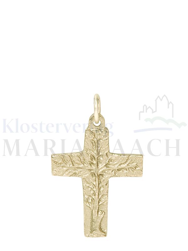 Foto: Anhänger Lebensbaumkreuz, 4,5 x 3 cm, Silberbronze