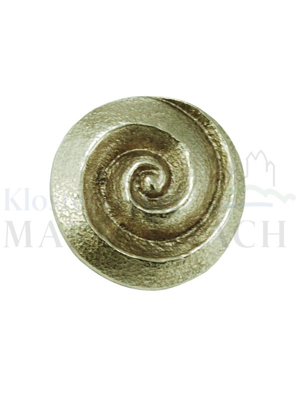 Foto: Halsanhänger Spirale, Ø 3 cm, Silberbronze, mit schwarzem Kautschukband