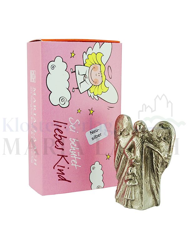Foto: Sei behütet, liebes Kind (Figur Mädchen), 5 cm hoch, Silberbronze, in Geschenkschachtel
