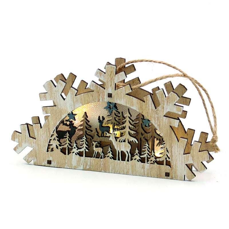 Wald-Stadt-Motiv 3 Holz Deko