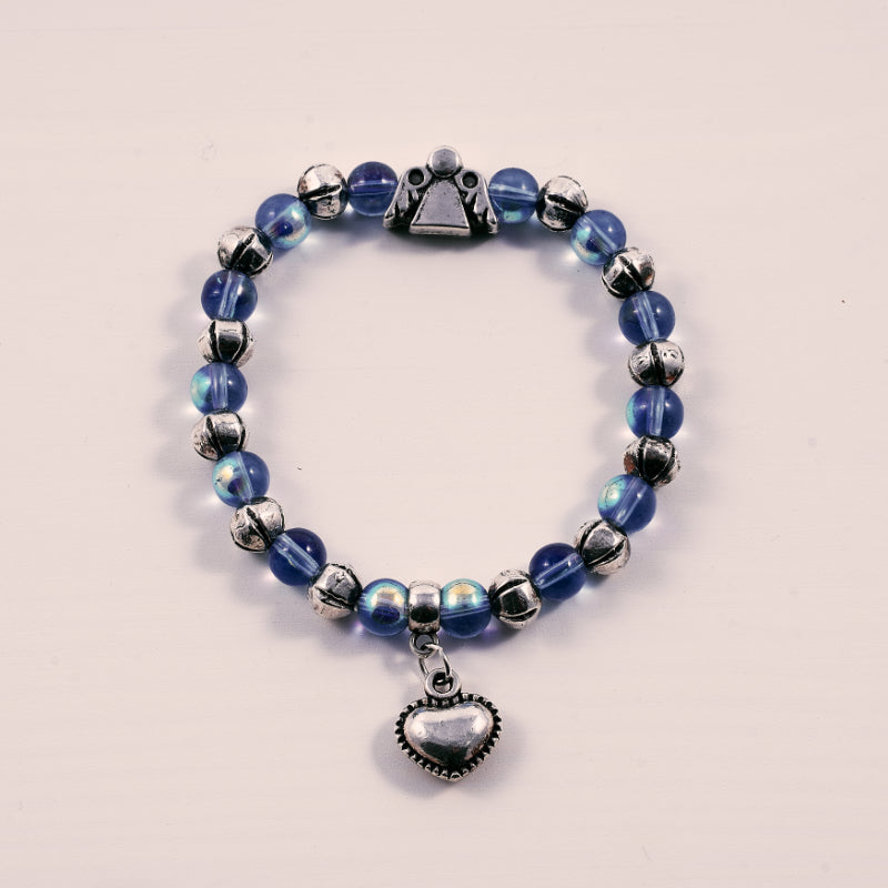 Armband mit Engel in blau