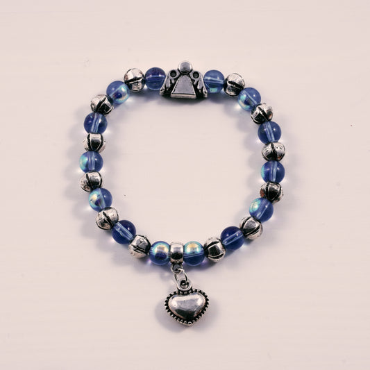 Armband mit Engel in blau