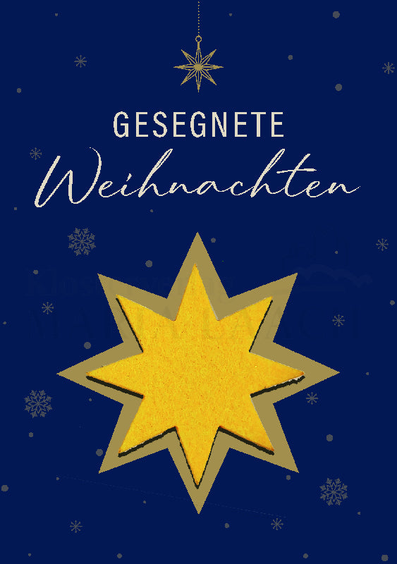 Gesegenete Weihnachten mit Stern aus Filz