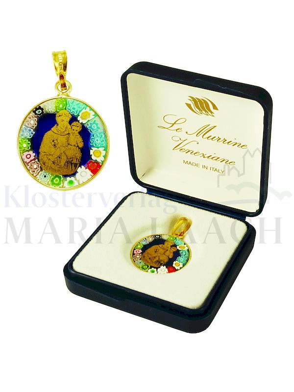 Foto: Halsanhänger Antonius, echtes Muranoglas, Ø 1,9 cm, in Geschenkschatulle