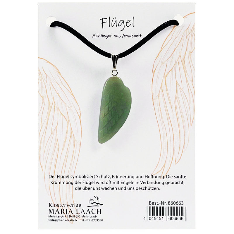 Halsanhänger Flügel aus Amazonit