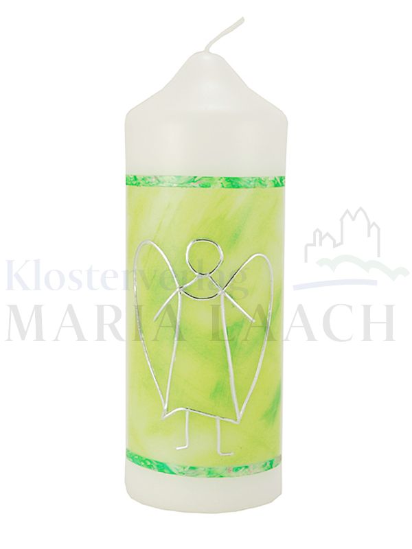 Foto: Kerze Engel grün, 165/60 mm