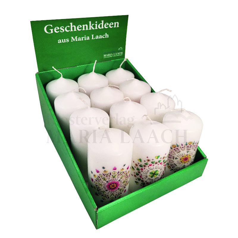 Foto: Display mit 3 x 4 Kerzen