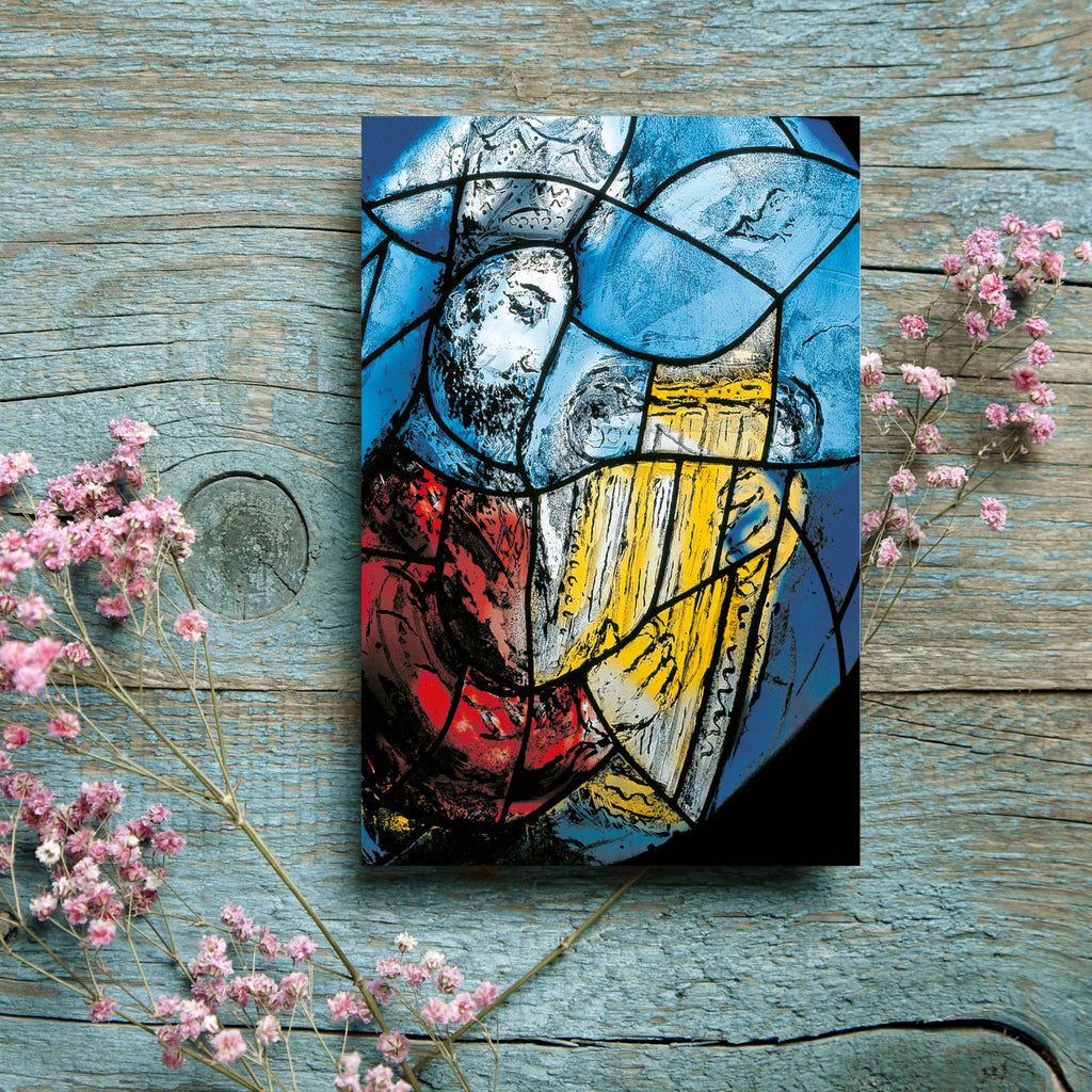 Kunst-Postkarte - König David in der Vollendung - Marc Chagall