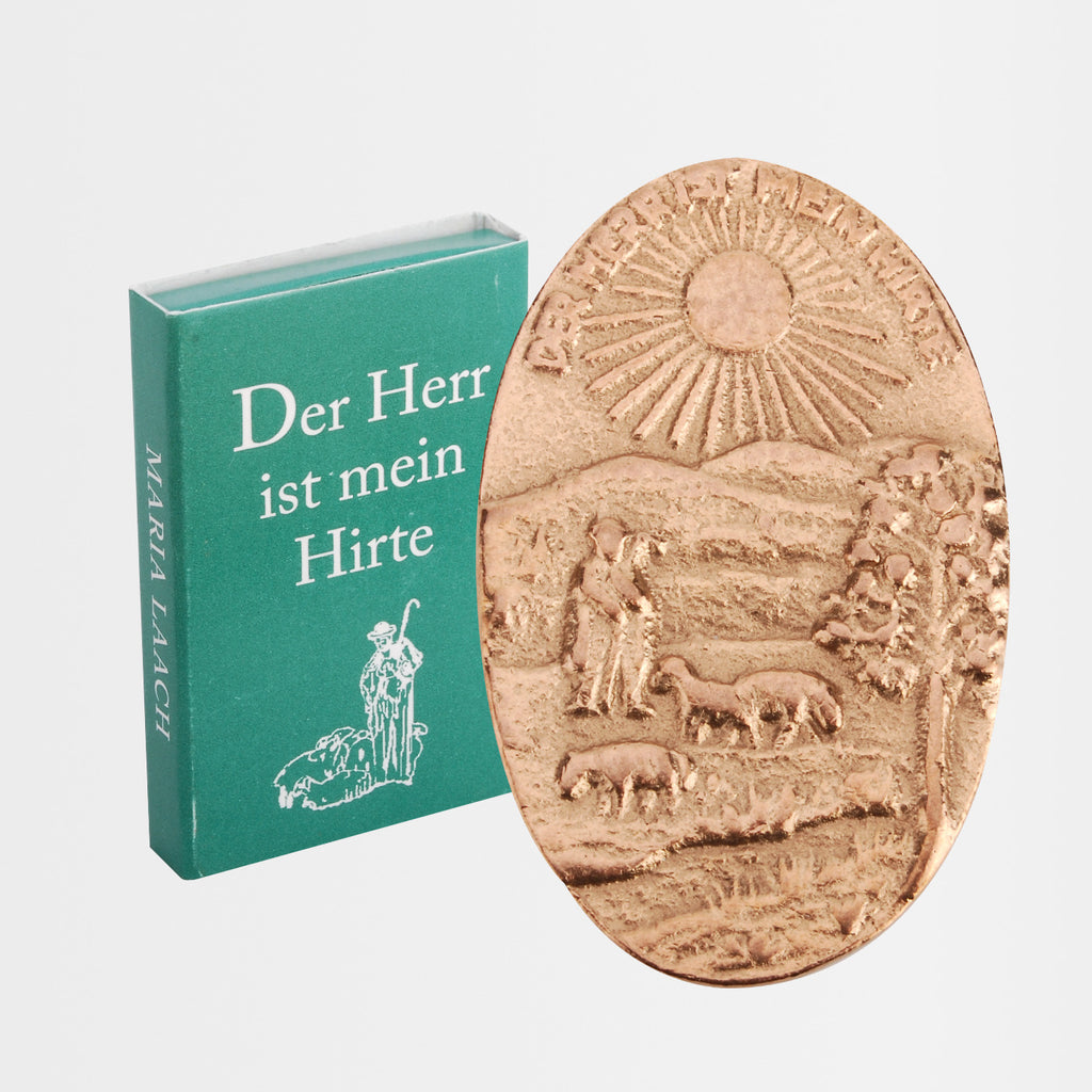 Bronze-Handschmeichler „Der Herr ist mein Hirte", in Geschenkschachtel