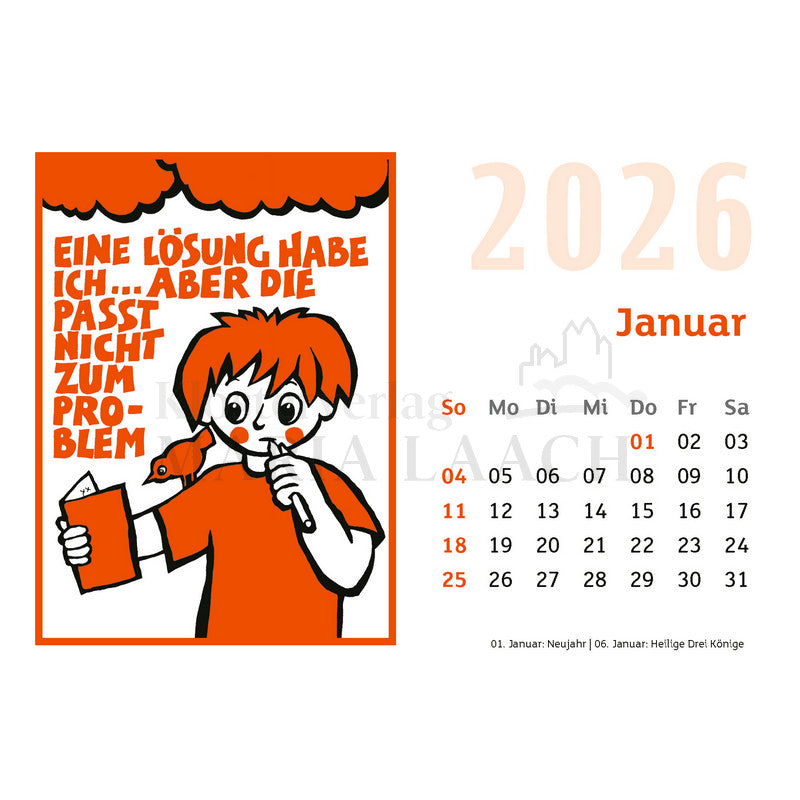 Heiter durch das Jahr 2027 - Tischkalender
