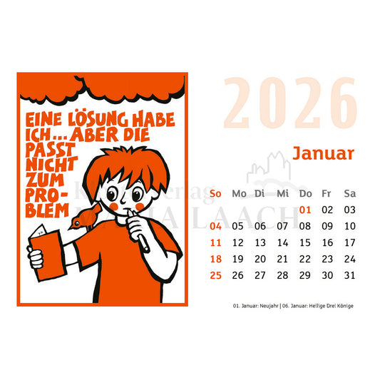 Heiter durch das Jahr 2027 - Tischkalender