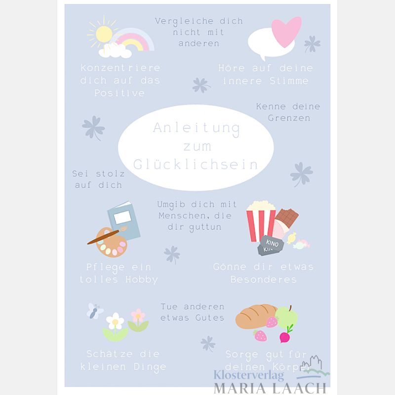 Postkarte "Anleitung zum Glücklichsein"