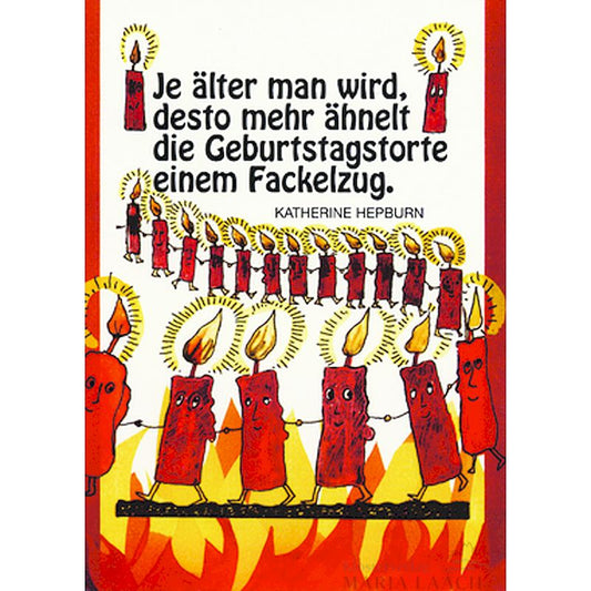 Doppelkarte zum Geburtstag 'Je älter man wird, desto mehr ähnelt die ...'