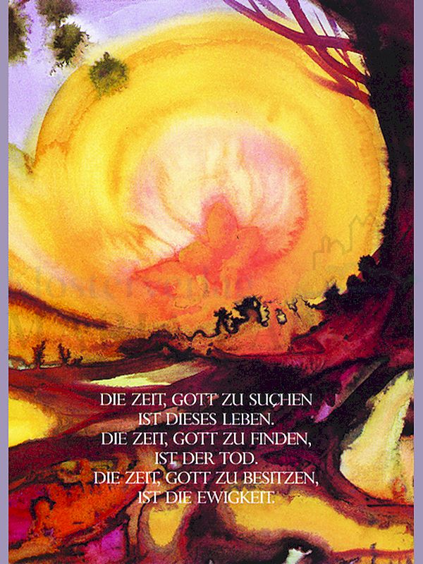 Foto: Aquarell Marlene Zerbe Die Zeit, Gott..