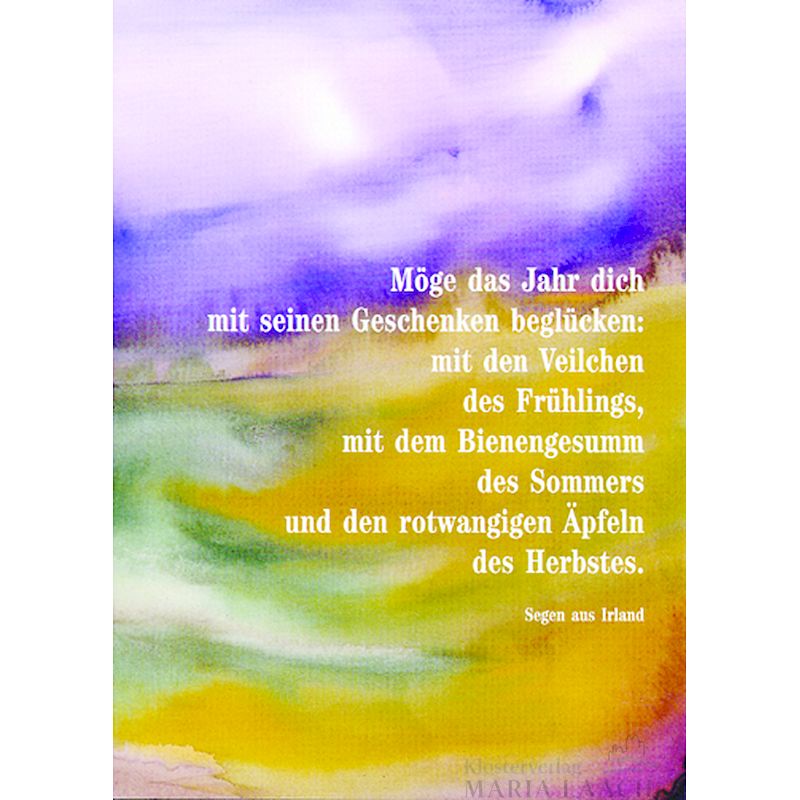 Doppelkarte zum Geburtstag 'Möge das Jahr dich mit seinen Geschenken'