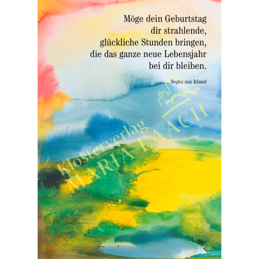 Doppelkarte zum Geburtstag 'Möge dein Geburtstag'
