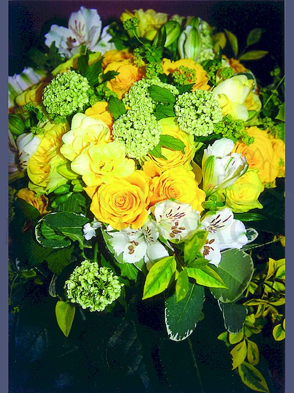 Foto: Rosenstrauß mit gelben Rosen