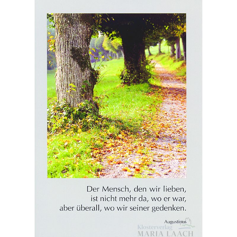 Kondolenzkarte - Der Mensch, den wir lieben